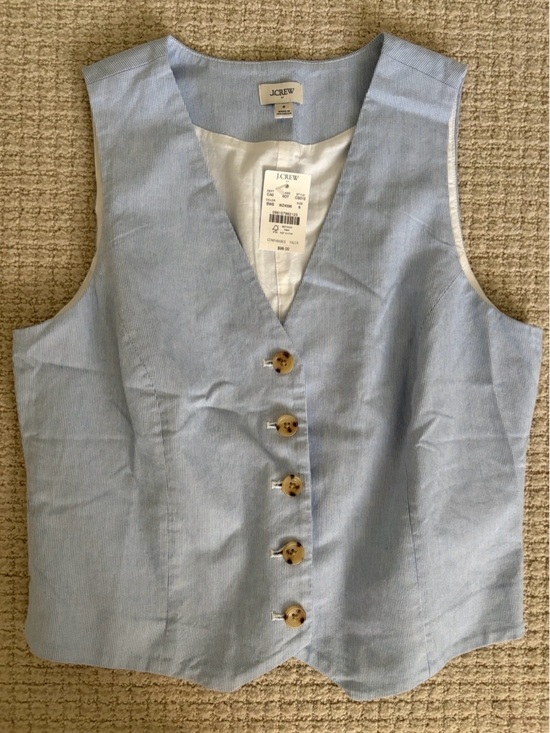 J. Crew Tops - NWT J. Crew Striped Buttoned Vest- size 6